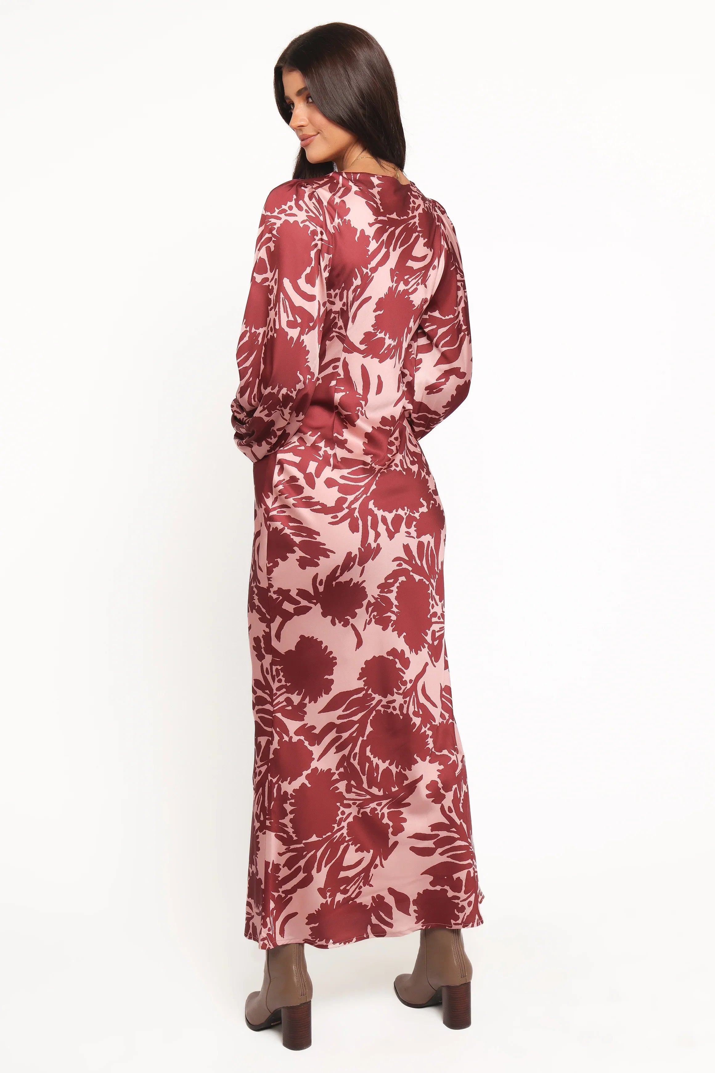 Varly Long Sleeve Dress Pale Burgundy
