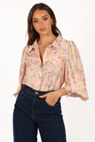 Floria Top Beige Floral