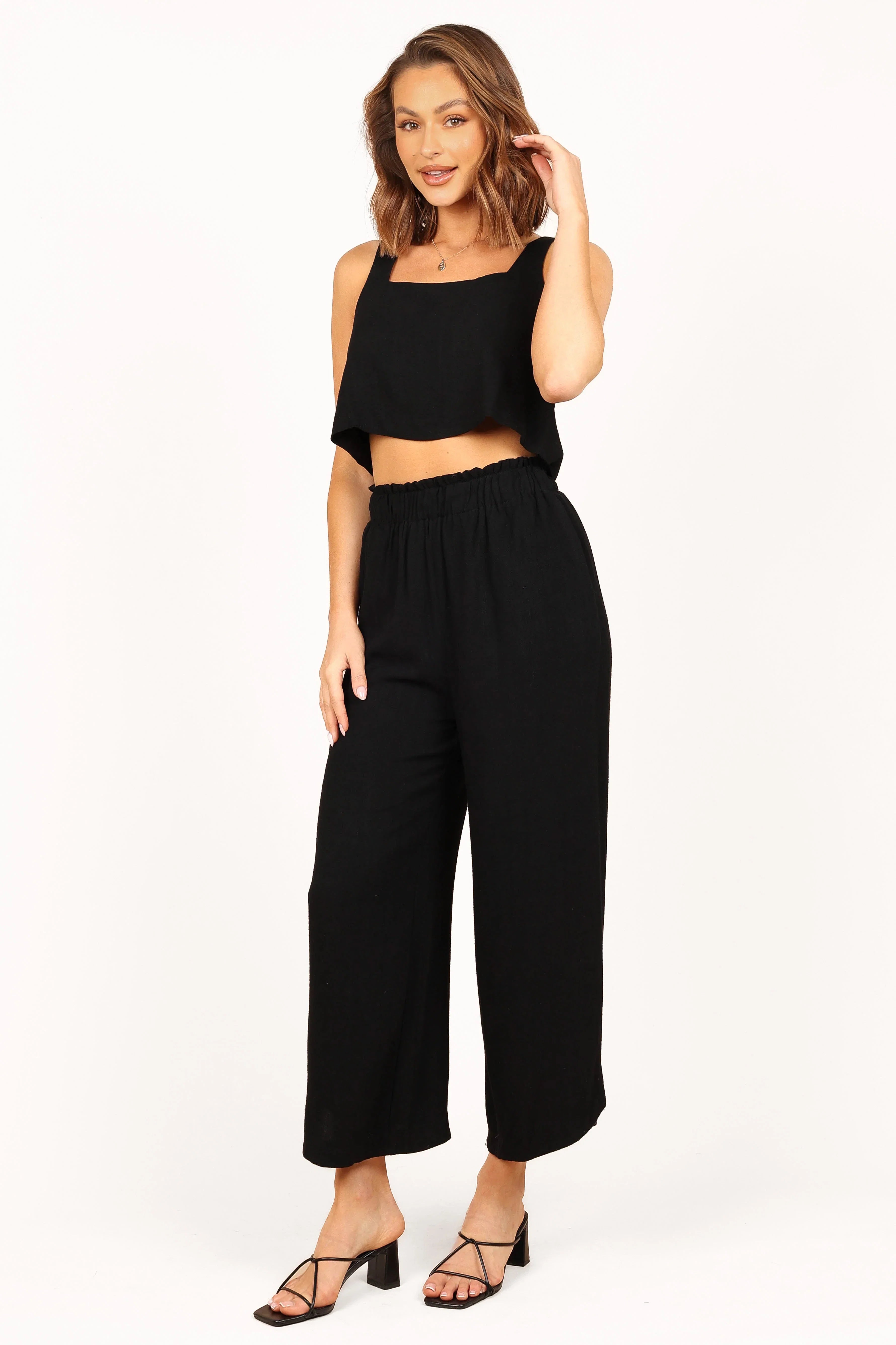 Eleanor Cropped Top Black