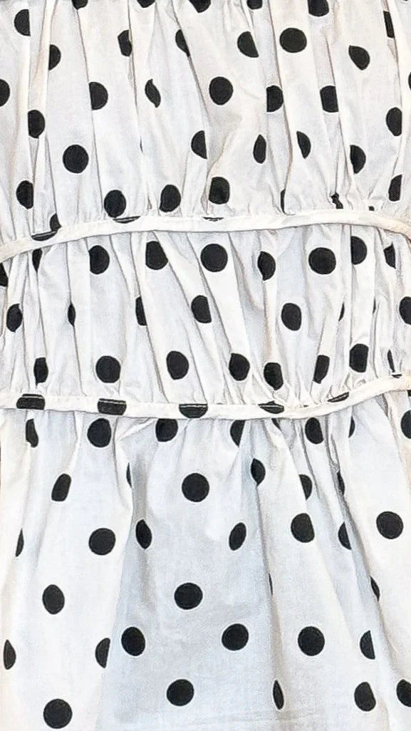 Kienna Top Cream Black Polka Dot