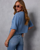 Chic Escape Button Detail Short Sleeve Cardigan