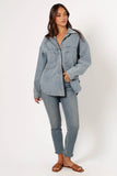 Cassie Oversized Denim Shacket Blue
