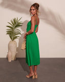 Tropic Breeze Linen Blend Maxi Dress