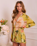 Grinnell Printed Satin Romper