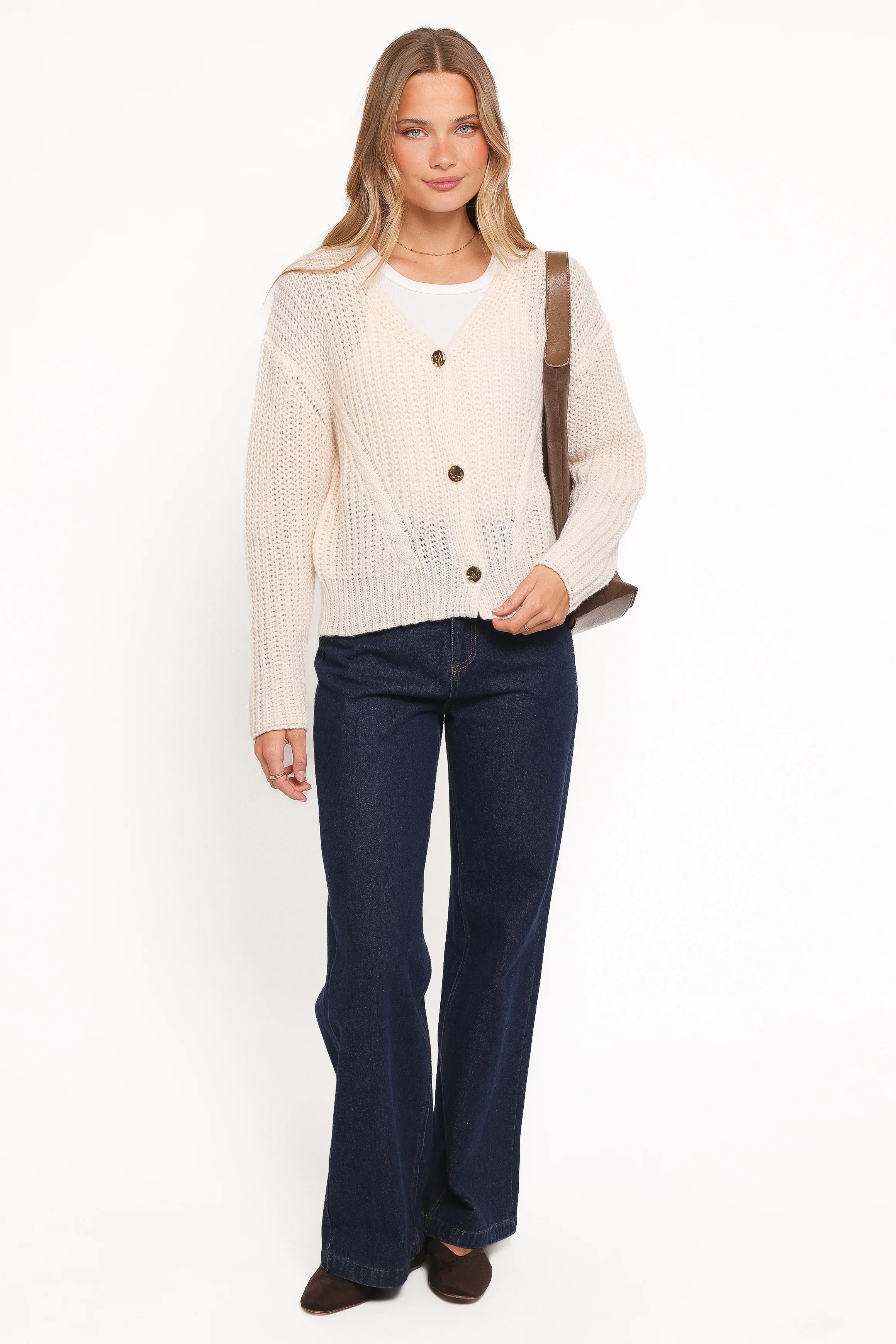 Henderson Thick Knit Cardigan Cream