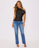 Date Night Asymmetrical Satin Tank