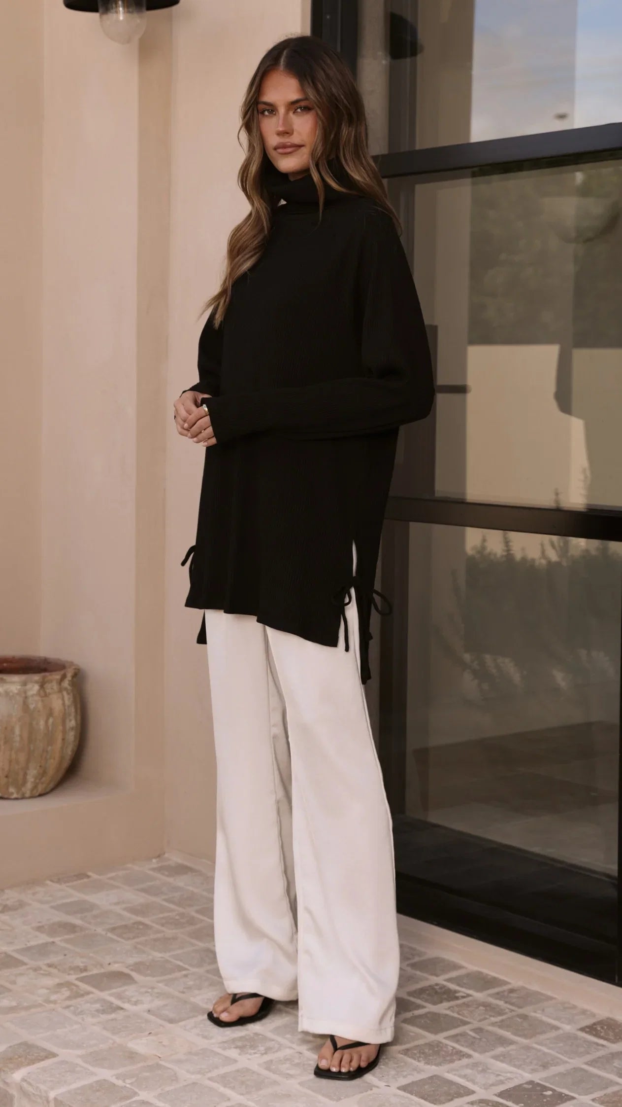 Ravio Oversized Rib Knit Black