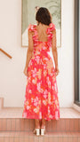 Alma Maxi Dress Blood Orange