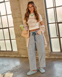 Lumen Pinstripe Rigid Straight Leg Jeans