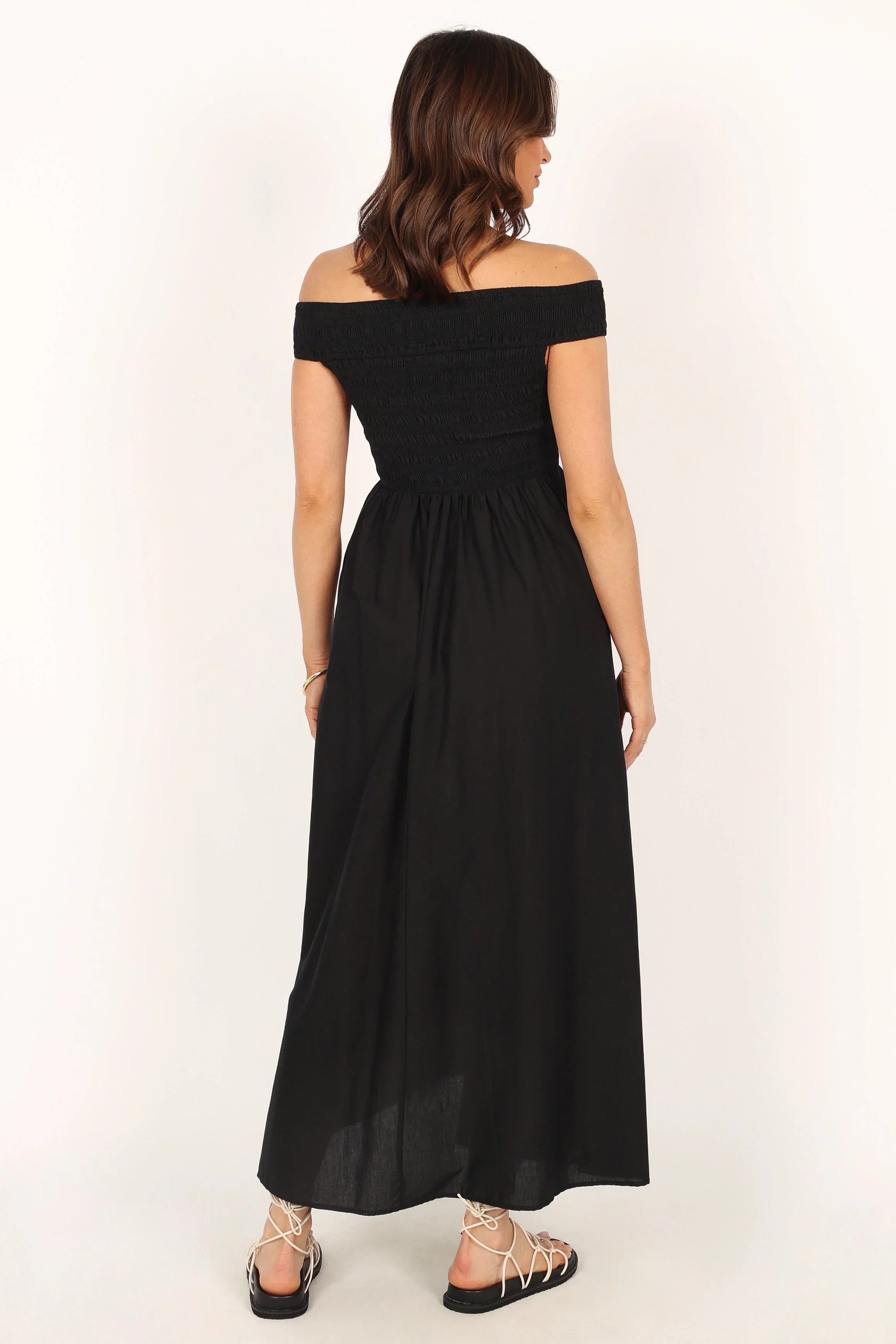 Tessa Off Shoulder Maxi Dress Black
