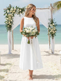 Boat Neck Sleeveless A Line Maxi Dress Ruffle Flowy Casual Long Dresses