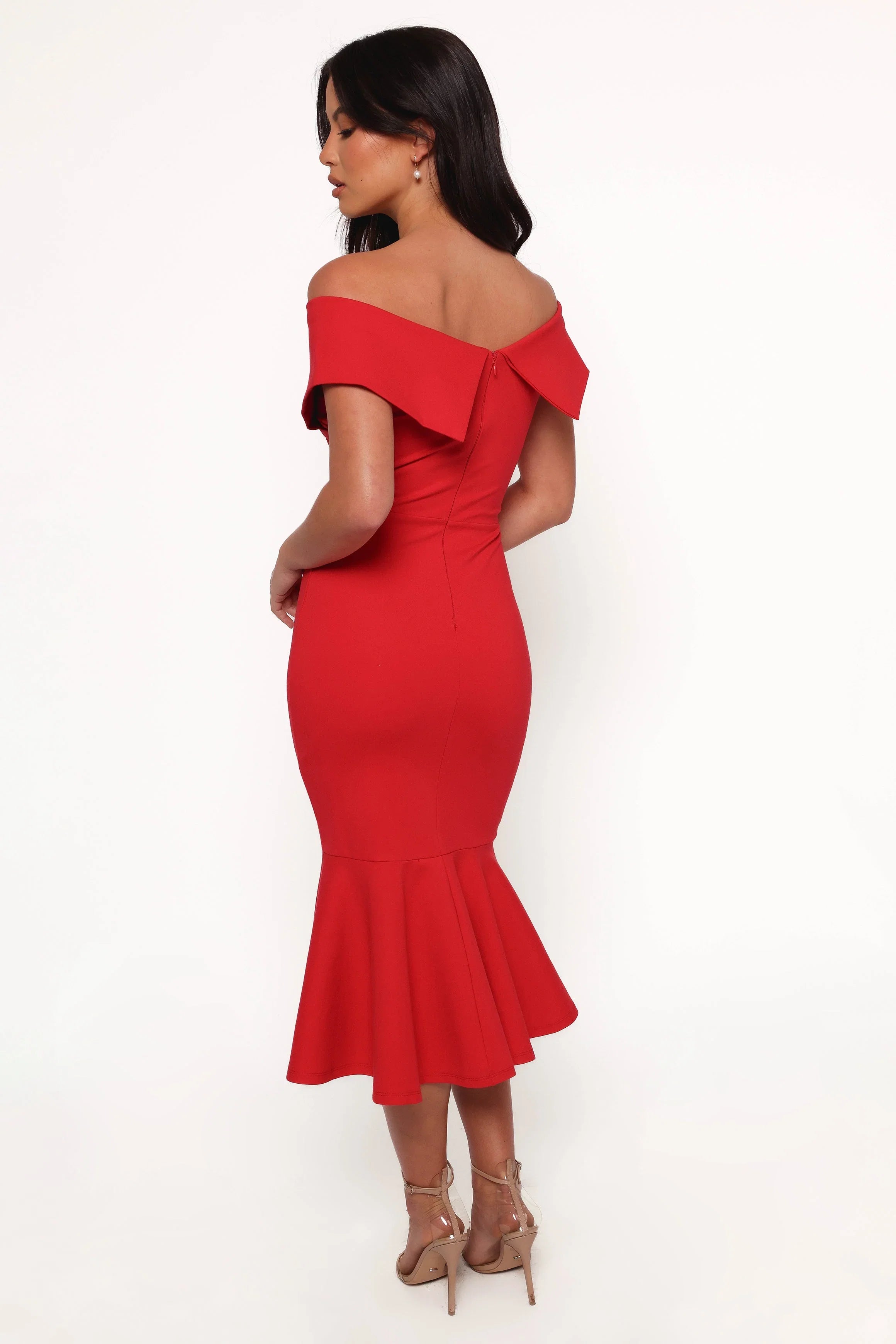 Dailene Midi Dress Red