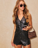 Maura Leather Romper
