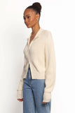 Kourtney Zip Cardigan Cream