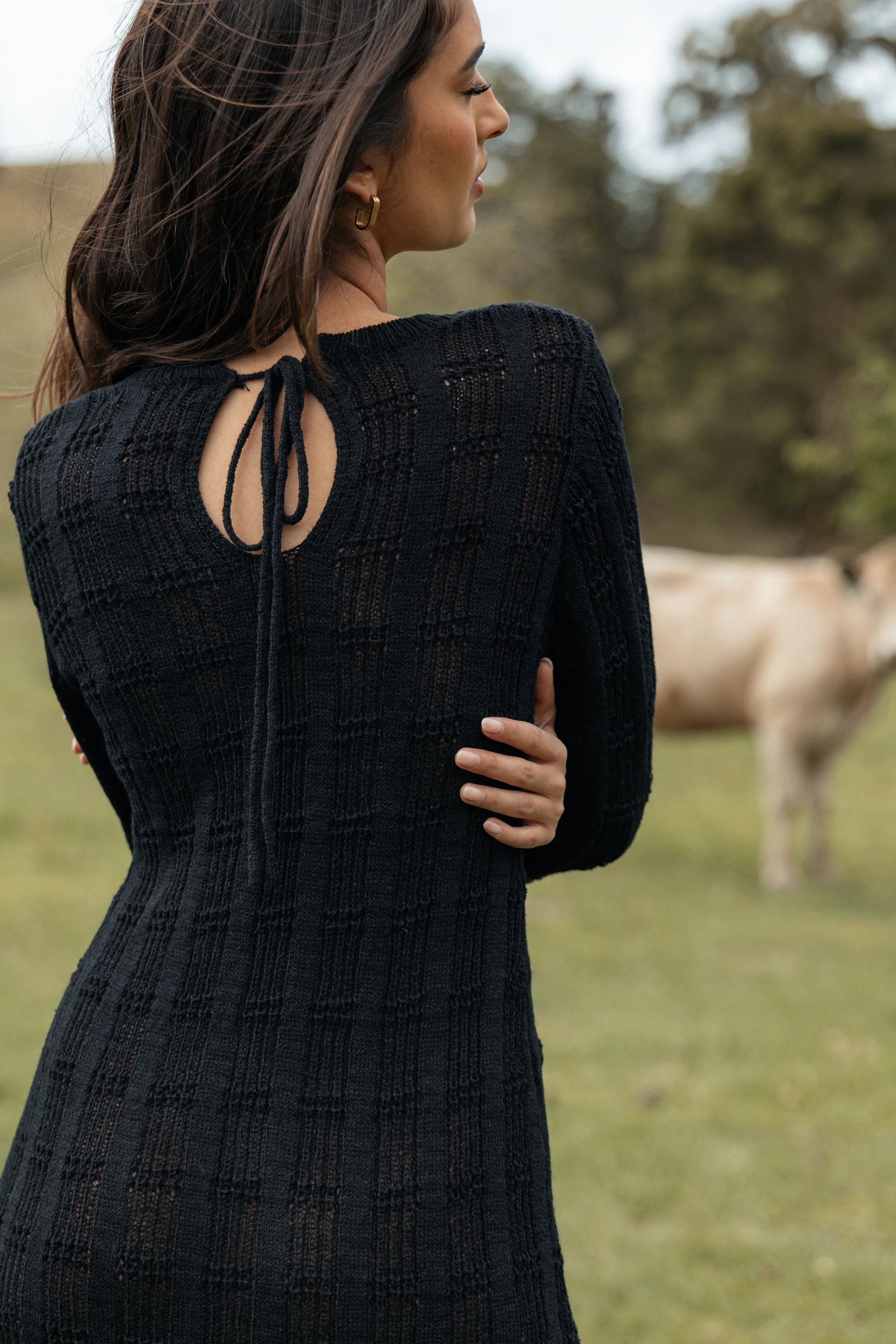 Colter Long Sleeve Maxi Dress Black