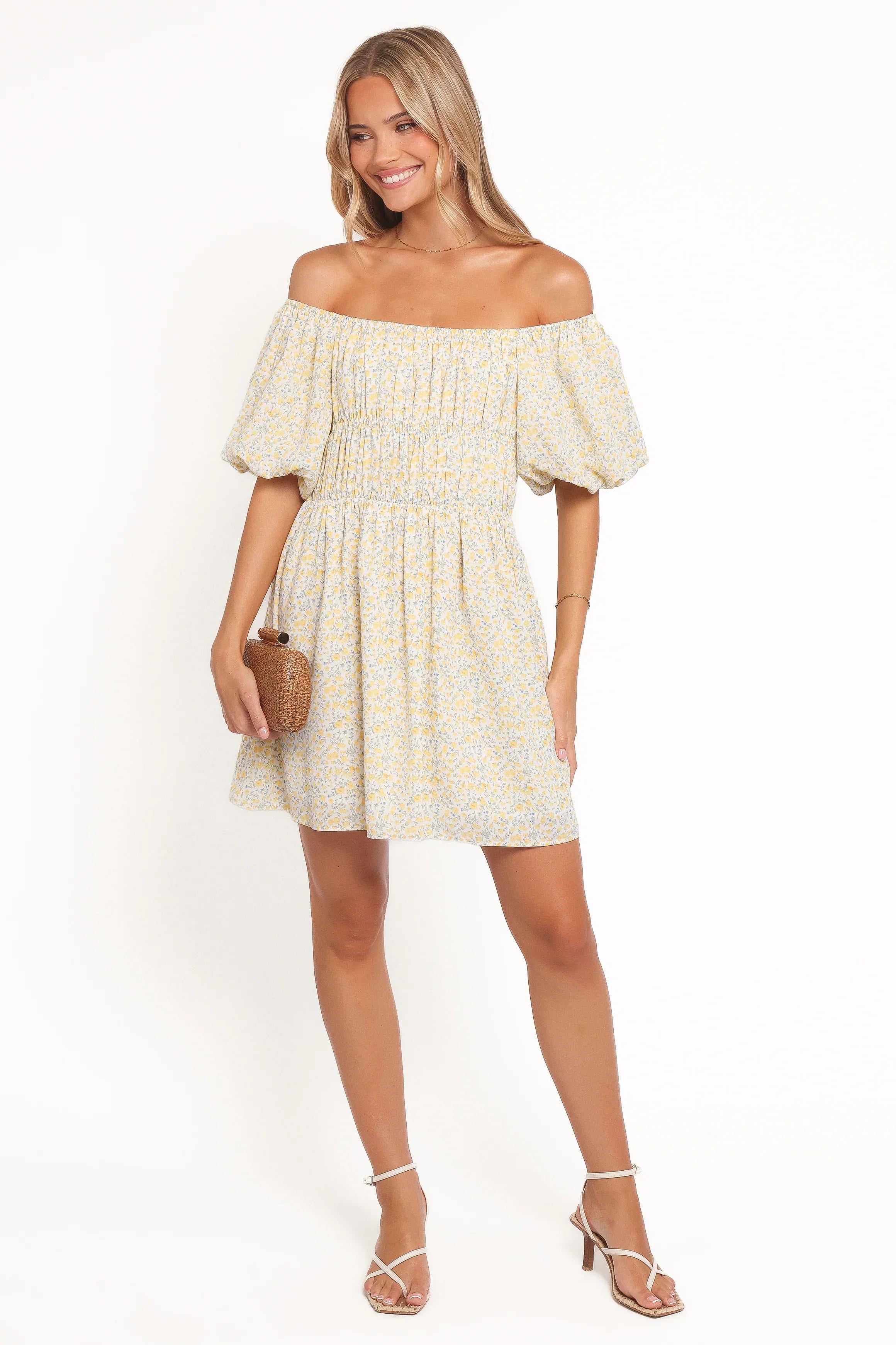 Tori Off Shoulder Mini Dress Floral