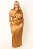 Nadia One Shoulder Maxi Dress Bronze
