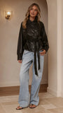Marzia Tie Waist Jacket Black