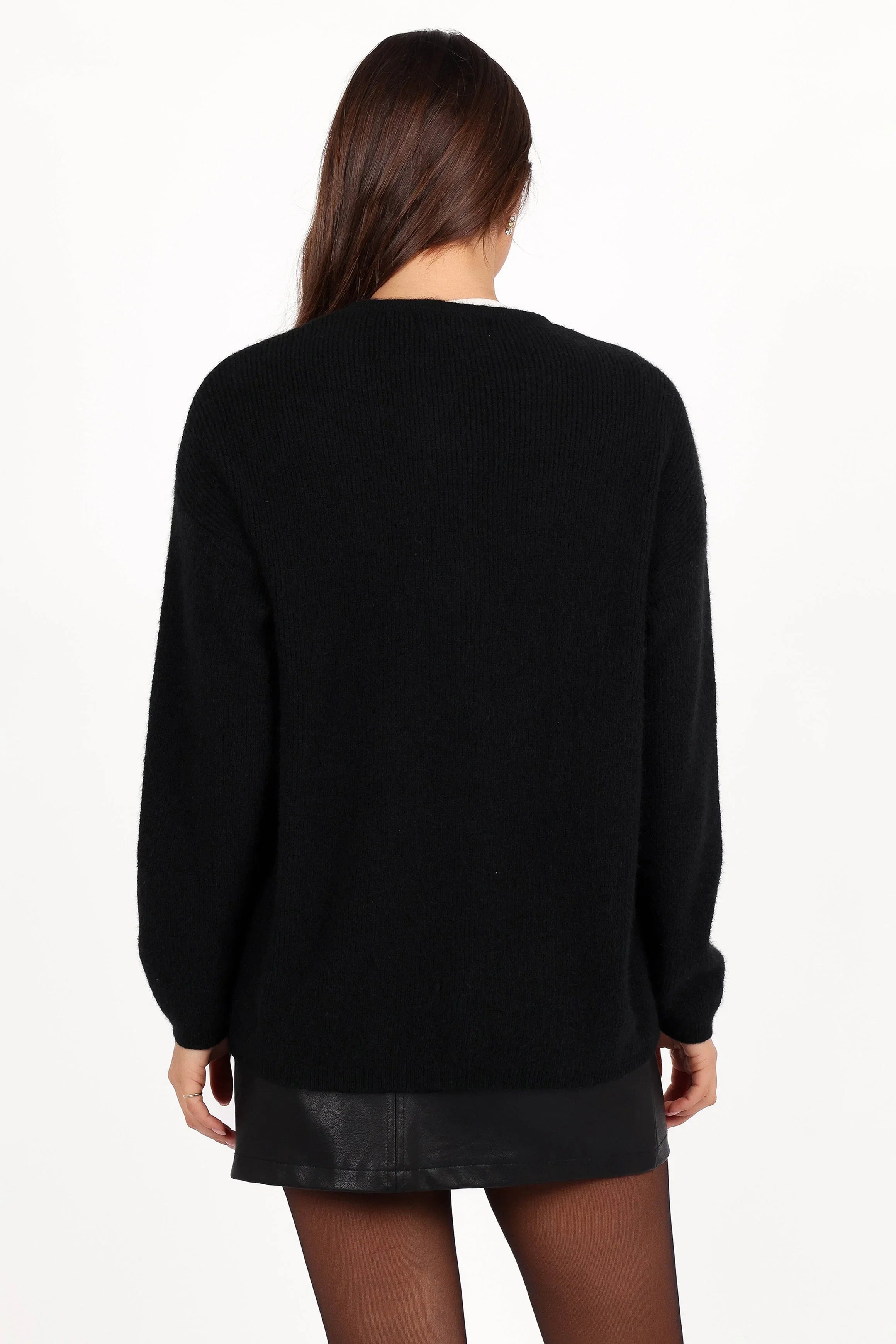 Astor Classic Button Up Cardigan Black