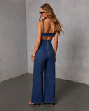 Weekend Blue Sleeveless Denim Jumpsuit