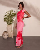 Easy Orchard Mesh Floral Maxi Dress
