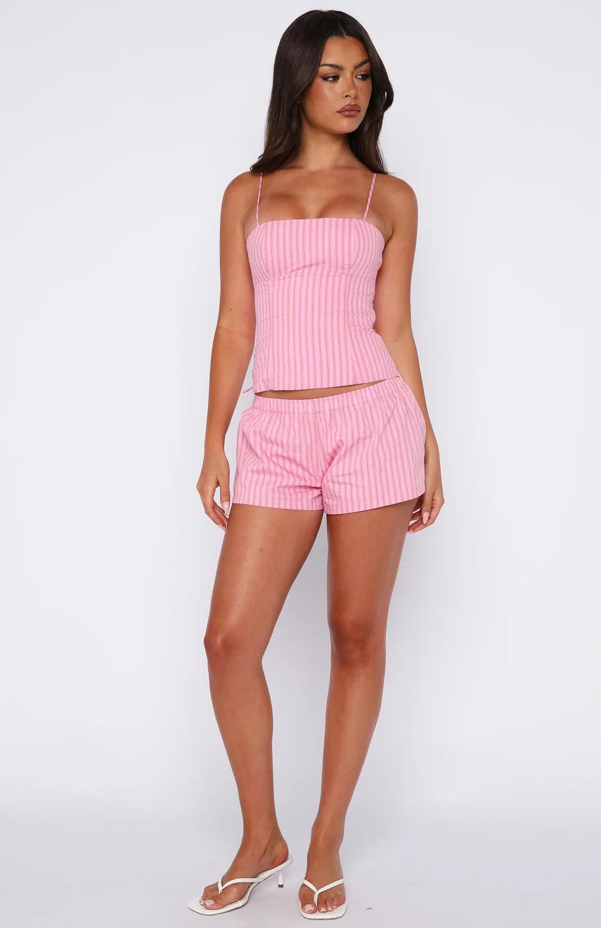 Born To Glow Shorts Pink Stripe