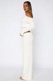 Please Be Mine Knit Pants Off White
