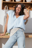 Mariana Knit Vest Pale Blue