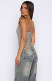 Bye Girl Strapless Bustier Taupe