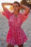 Ilios Romper Pink Print