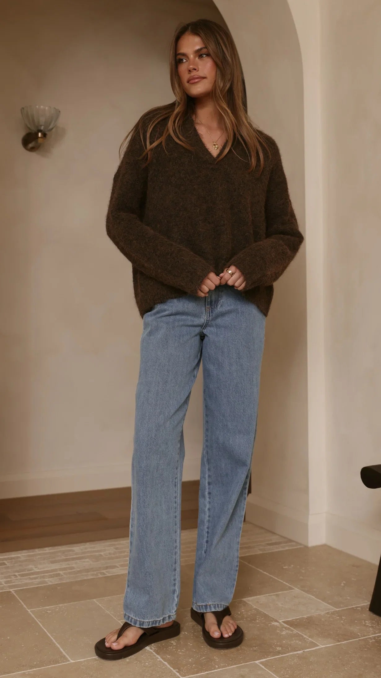 Kouvr Knit Sweater Brown