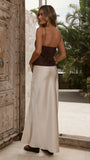 Haizlee Linen Top Chocolate