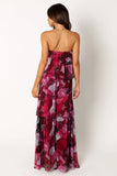 Bloom Strapless Maxi Dress Purple Floral