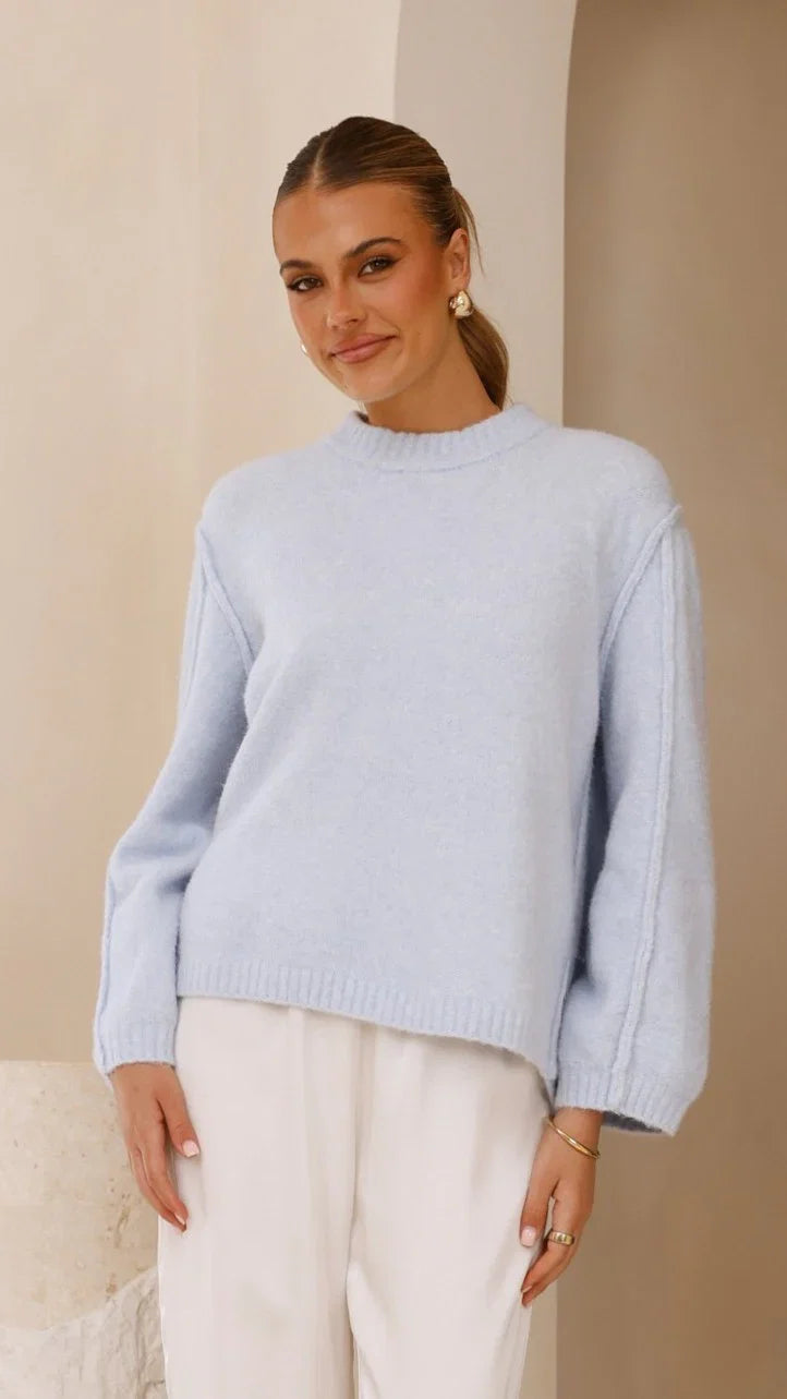 Ally Knit Sweater Blue