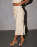 Lemon Lush Sequin Midi Skirt