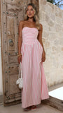 Tarika Maxi Dress Pink Stripe