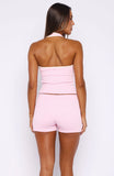 Doing My Best Ribbed Halter Top Pink