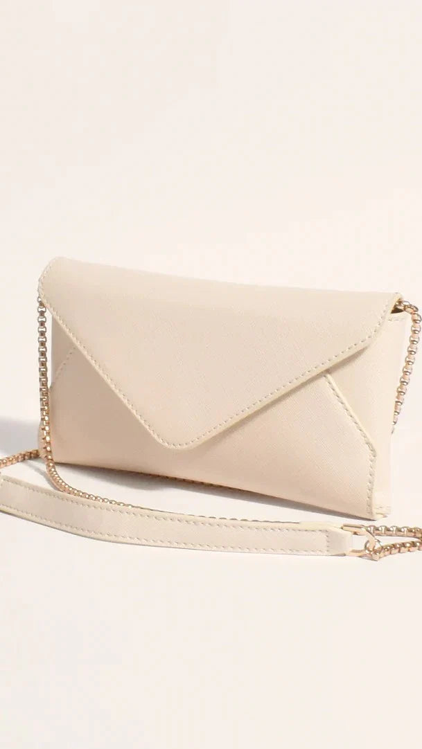 Carmen Envelope Cross Body Bag Cream