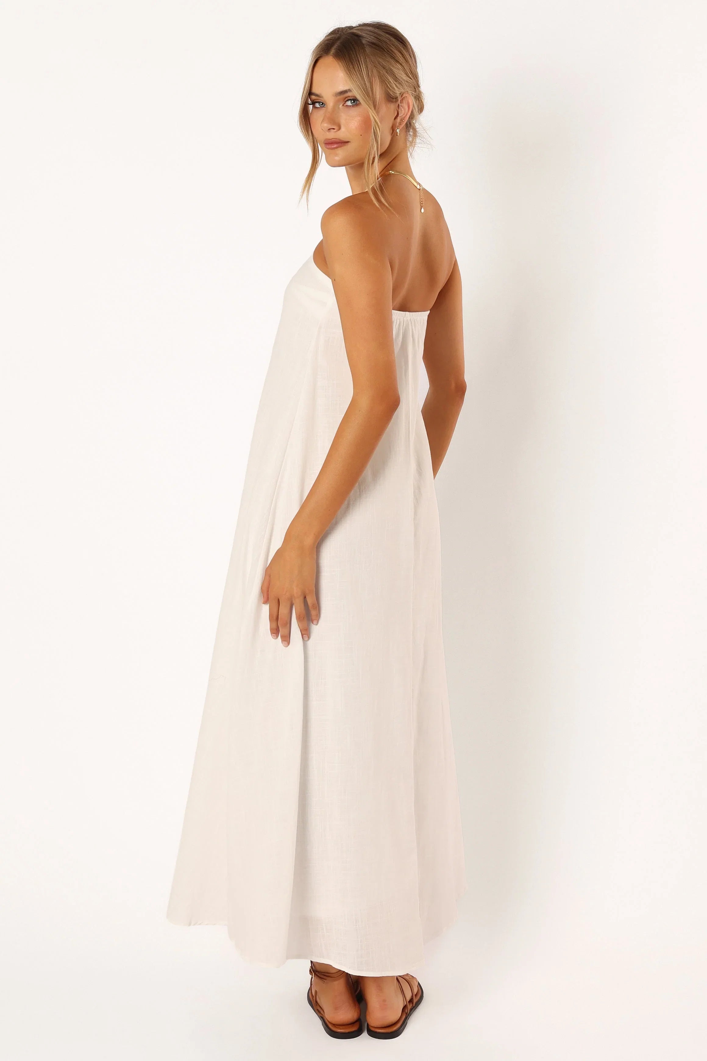 Soph Strapless Maxi Dress White