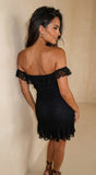 Heirloom Lace Mini Dress Black