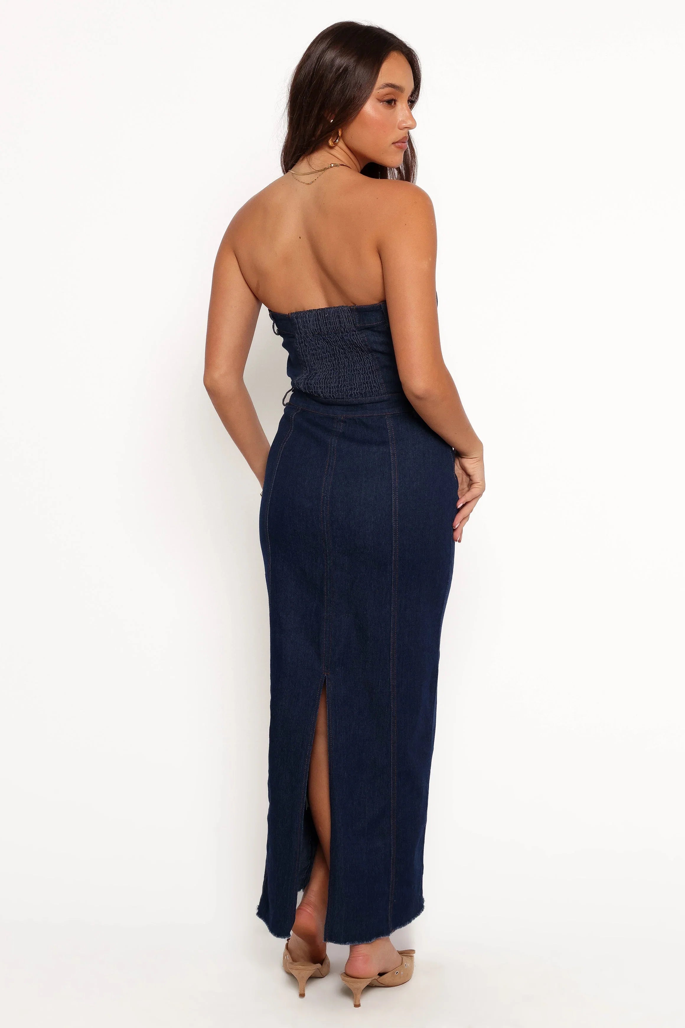 Melissa Strapless Dress Medium Denim