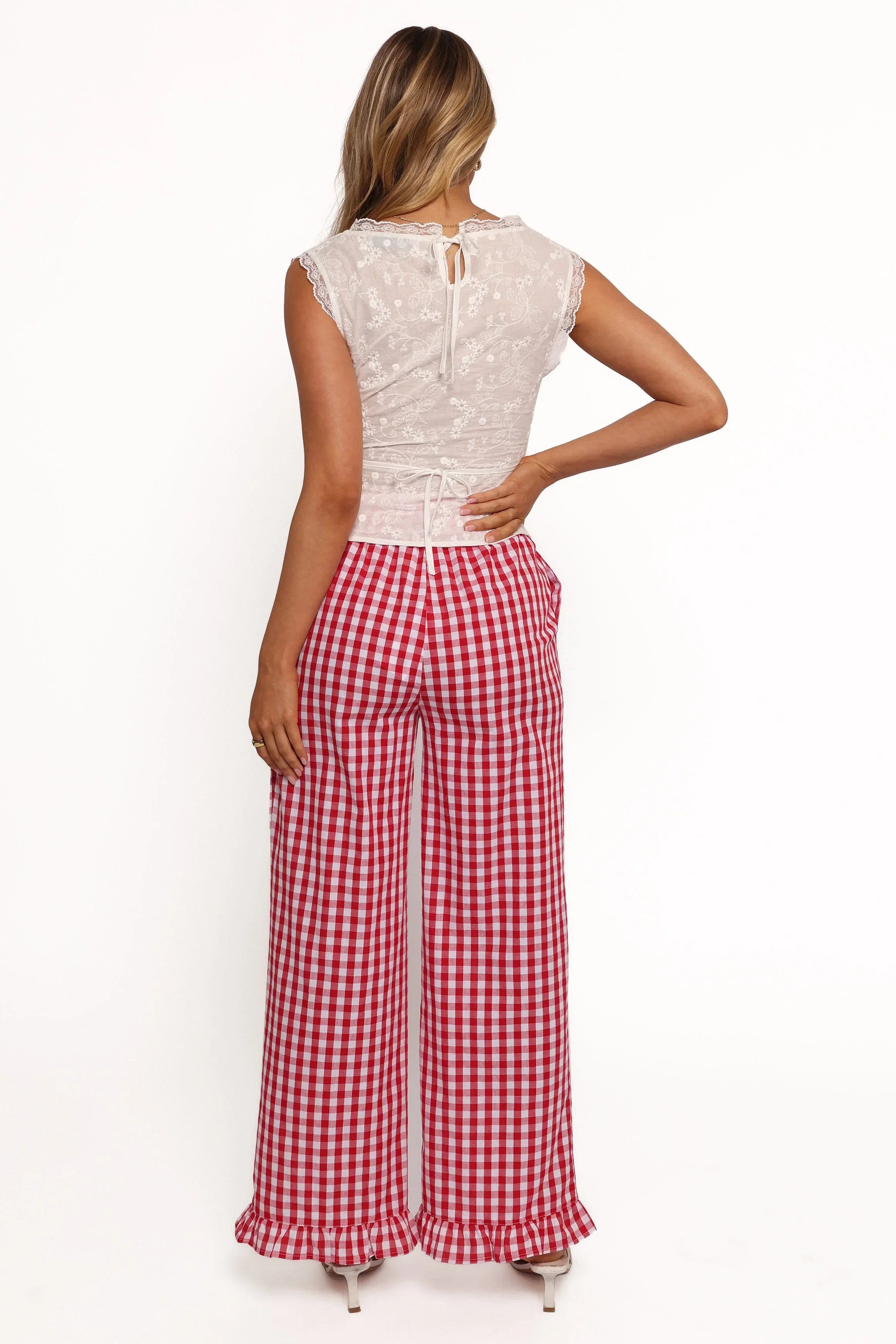 Marina Pant Red Gingham