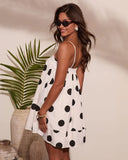 Happy Glow Polka Dot Cotton Mini Dress