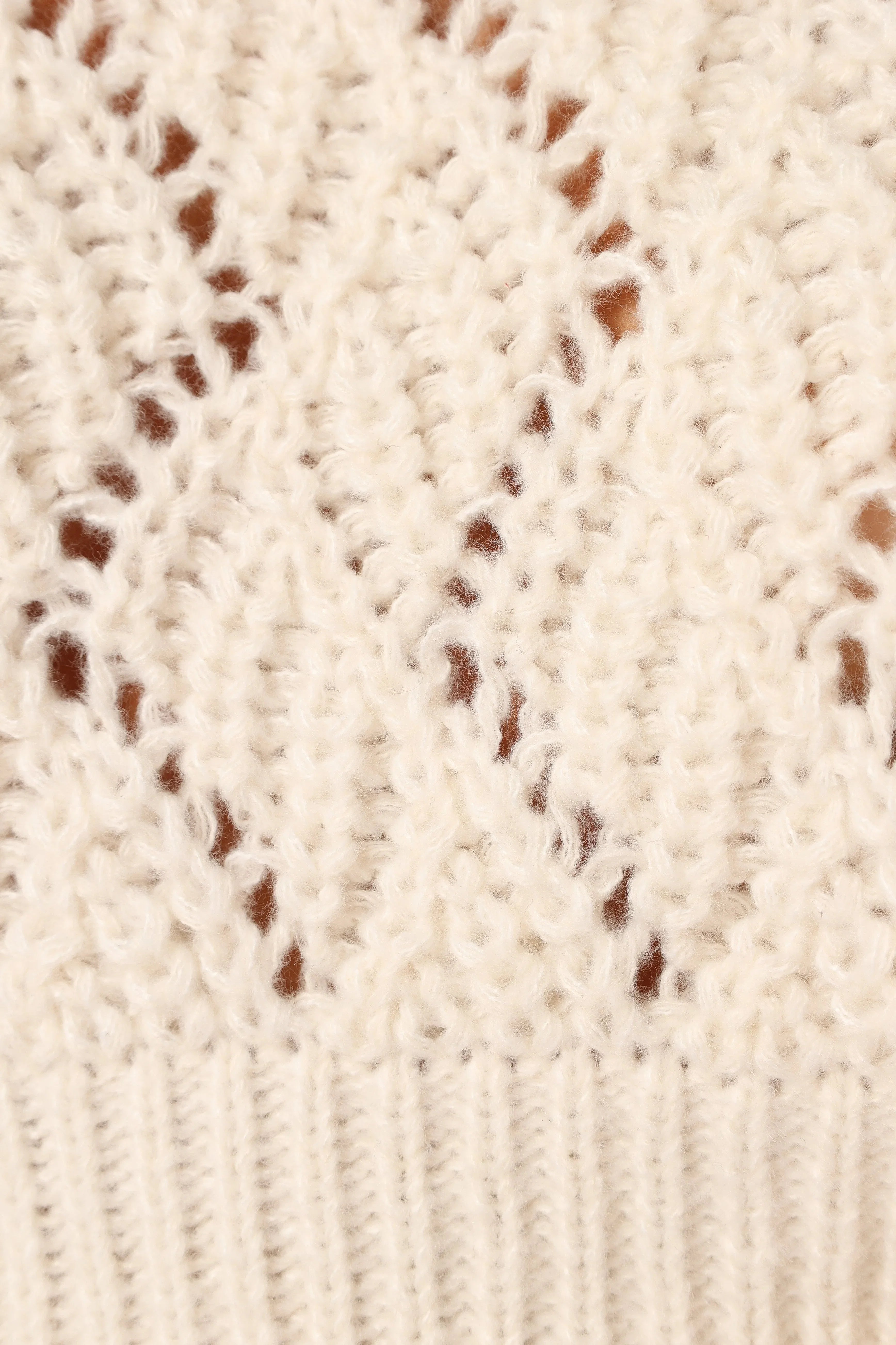 Birdie Tie Side Knit Sweater Cream