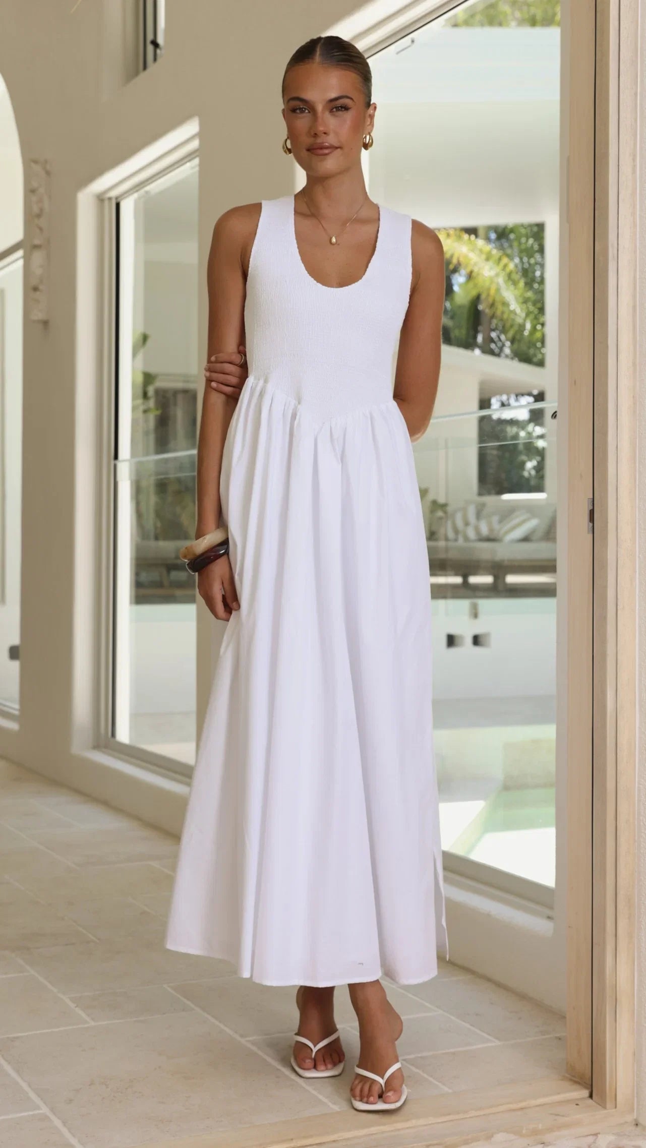 Amira Maxi Dress White
