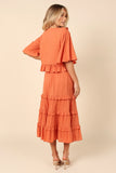 Sheridan Cropped Ruffle Top Rust