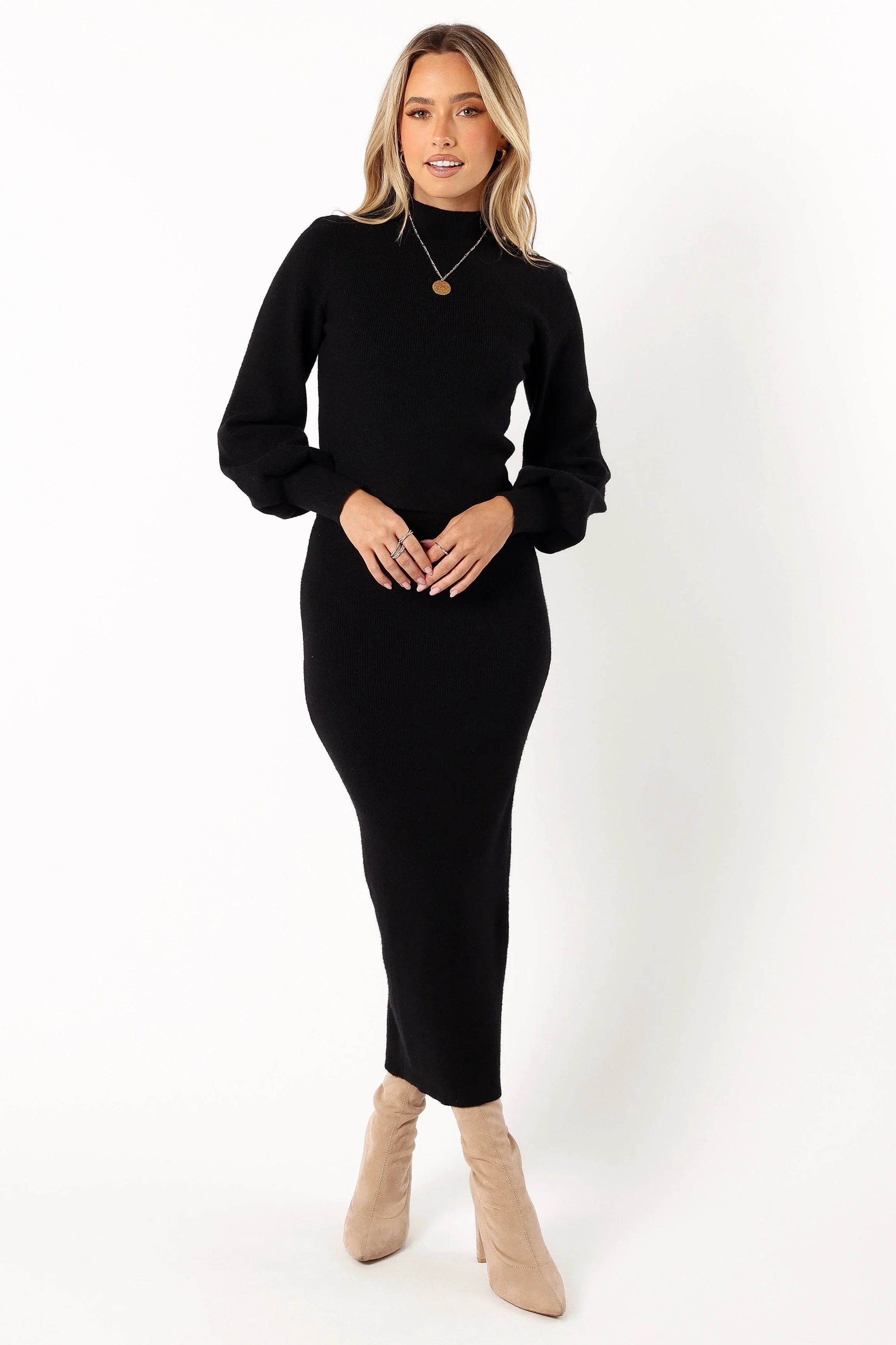 Tilbury Knitted Set Black