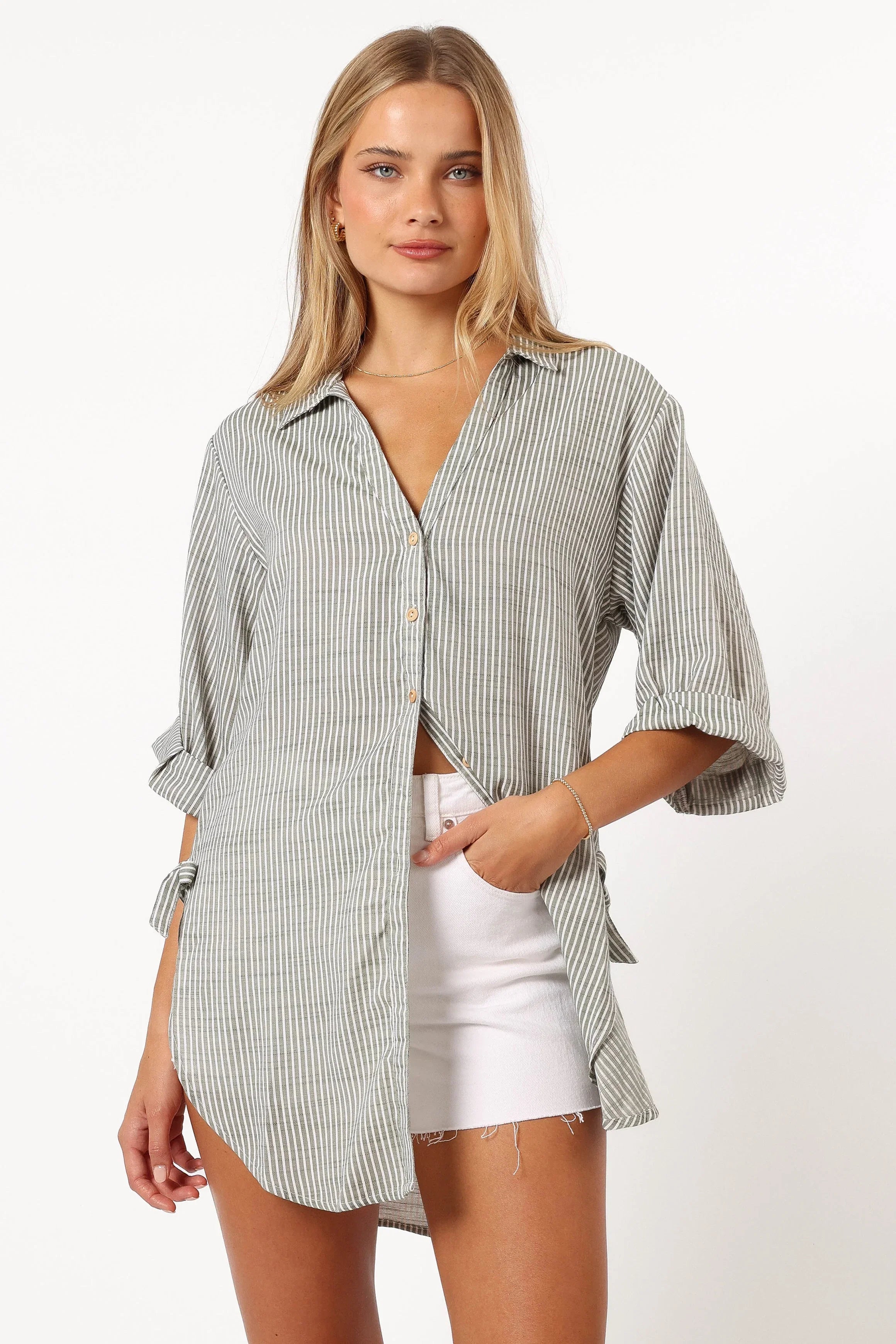 Wren Oversized Shirt Olive