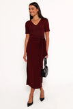 Asha Midi Dress Wine