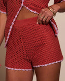 Mariela Contrast Coverup Crochet Shorts